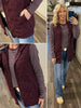 Rachel Long Quilted Vest - Maroon