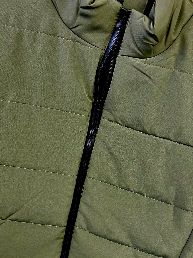 Chris Contrast Accent Vest - Olive/Black