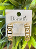 Lily Chain Hoops - Gold