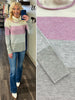 Penny Color-Block Cowl Neck Sweater