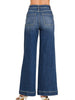Jill High Rise Wide-Leg Pintuck Denim
