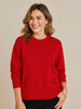 Laura Drop-Shoulder Sweater - Red