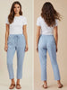 Kelly Side Zipper Trouser Pant - Chambray Blue