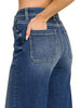 Jill High Rise Wide-Leg Pintuck Denim