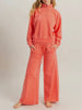 Teri So-Soft Tie Sweatpants - Coral