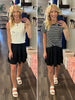 Renlee Butter-Soft Tiered Skirt - Black