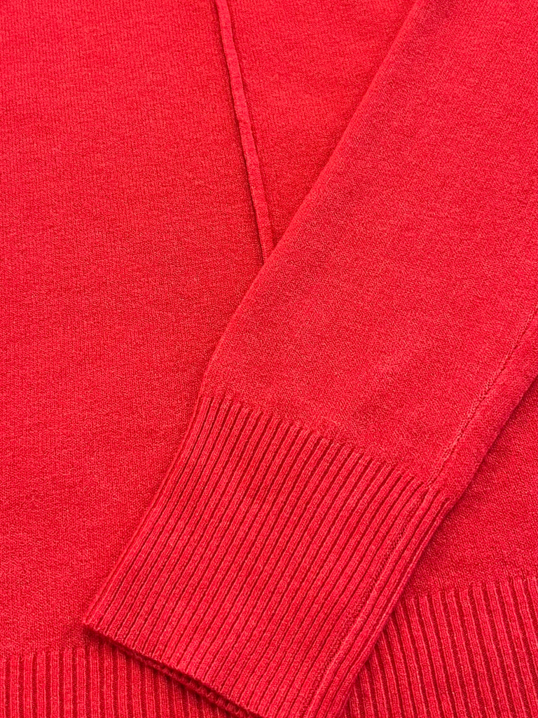Tillie Center Seam Sweater - Red