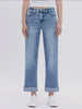 Brandie High-Rise Cuffed Crop Straight Denim