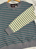 Tami Mixed Stripe Crewneck - Slate