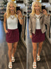 Rori Burgandy Skort