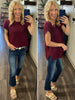 Elodie Knitted Top - Berry