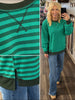 Jordyn V-Cut Crewneck - Green