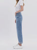 Brandie High-Rise Cuffed Crop Straight Denim