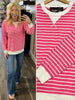 Aubrie Striped Crewneck - Pink