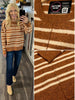 Vivian Striped Sweater - Camel