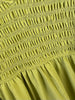 Grace Flutter Sleeve Dress - Chartreuse