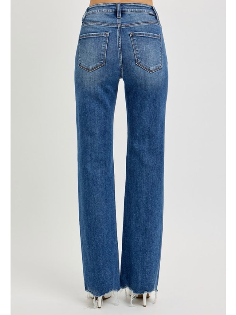Reggie Wide-Leg Denim with Raw Hem