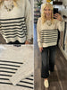 Rayna Striped Sweater Cream/Black