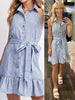 Maddie Button Striped Dress