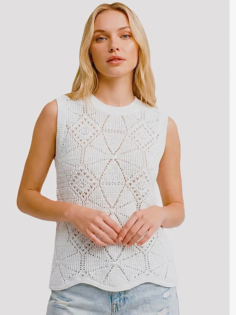 Laurie Sweater Tank - Ivory