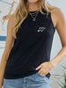 Sonya Heart On My Pocket Tank - Black