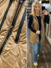 Lisa Long Featherlight Vest - Taupe/Black