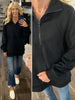 Kim 1/4 Zip Pullover - Black
