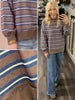 Joey Mock Striped Shirt - Brown / Blue