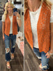 Alex Crochet Vest - Rust