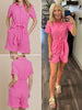 Lauren Tied Romper-Pink