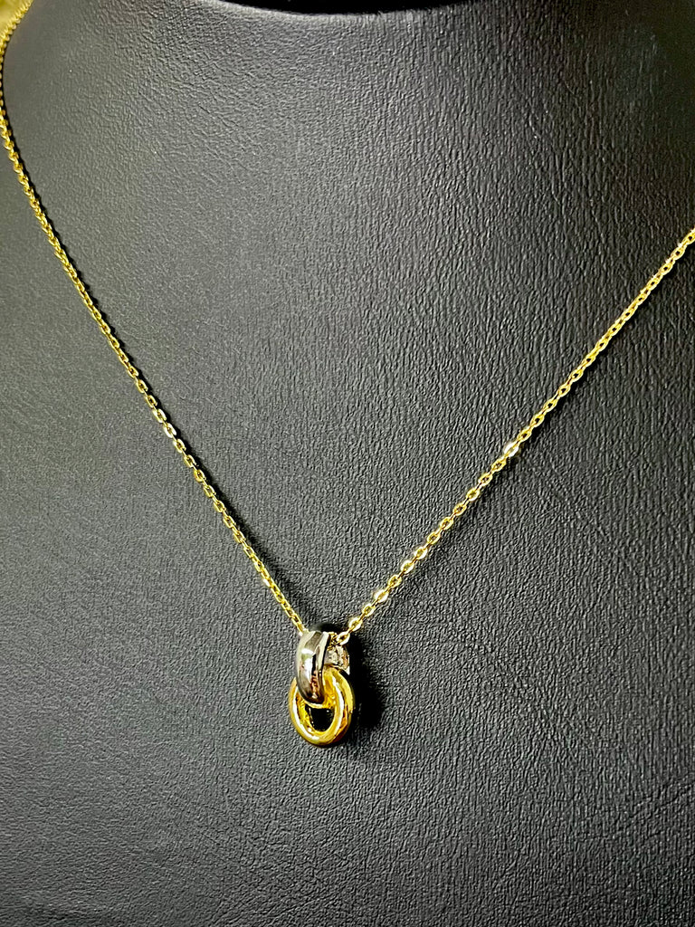 Ring Link Pendant Necklace - Gold/Silver