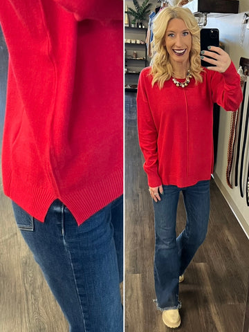 Gia Striped Sleeve Pullover