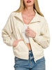 Belle Scuba Zip Jacket - Cream