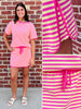 Sami Shorts & T-Shirt Pink/Yellow Set