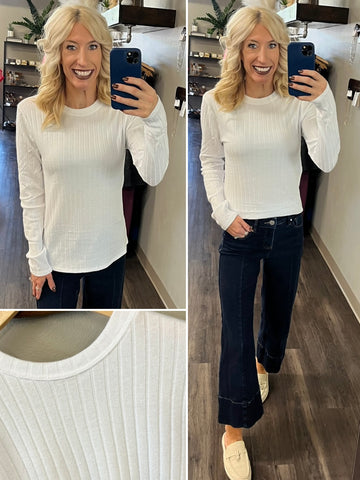 Diane So-Soft Center-Seam Sweater - Mocha