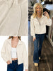 Belle Scuba Zip Jacket - Cream