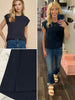Aubree Short Sleeve Tee - Navy