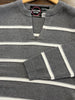 Trinity V-Neck Sweater - Charcoal/Ivory