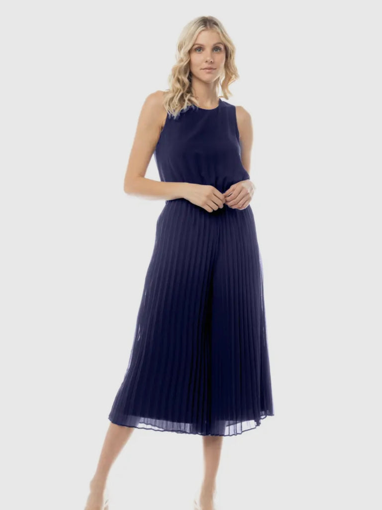 Sonya Pleated Wide Leg Jumpsuit