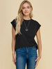 Aubree Short Sleeve Tee - Black