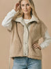 Trisha So-Soft Sherpa Vest - Taupe