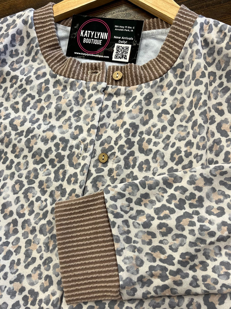 Jamie Leopard Cardigan