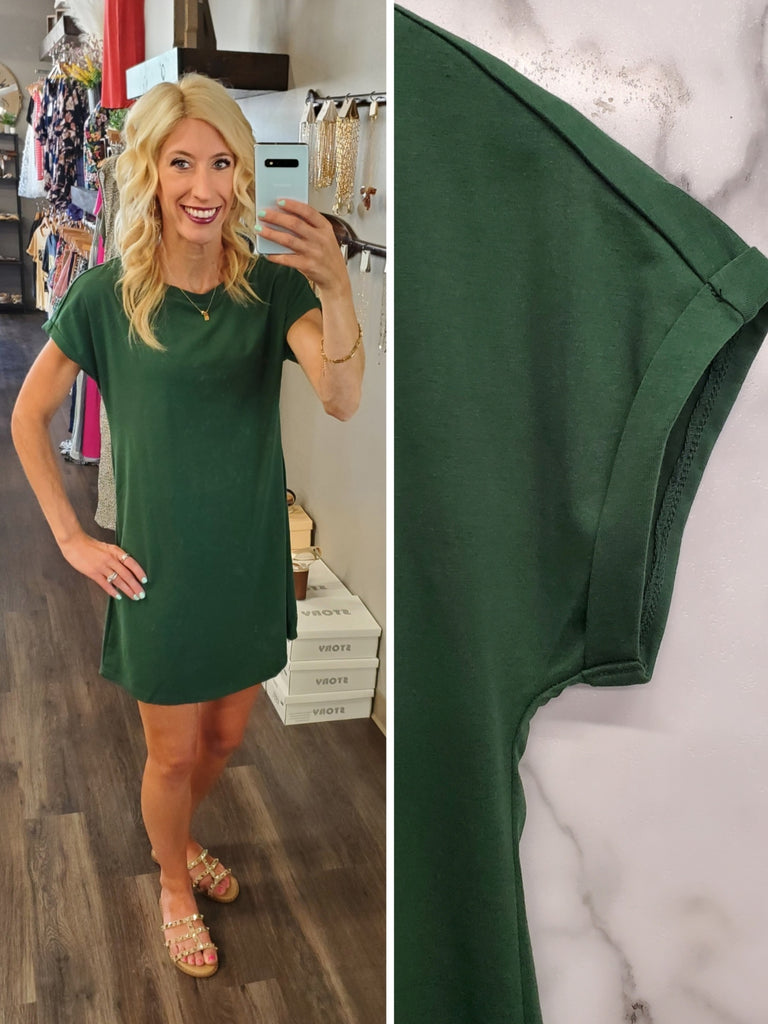 Stacie T - Shirt Dress - Evergreen