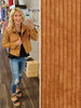 Vicki Cropped Corduroy Jacket - Camel