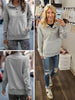 Becka 1/4 Snap - Gray