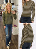 Lorraine Slim Fit Button-Up Sweater - Olive