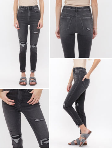 Trinity High Rise Crop Skinny W/ Step Hem