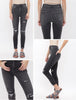 Regina High Rise Charcoal Skinny with Patch