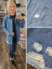 Beverly Distressed Light-Denim Snap Up