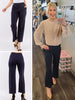 Stef Kick-Crop Dress Pant - Navy